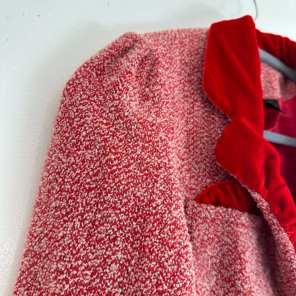 Vintage Velvet Trim Crop Jacket Antique Buttons and Pockets Medium - Picture 6 of 10